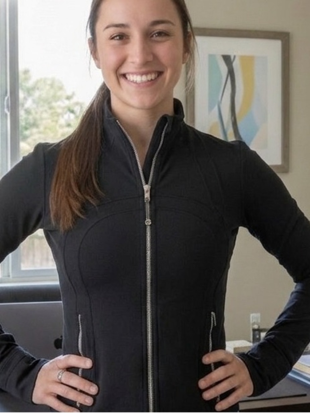 Lululemon Nulu Cropped Define Jacket Black Mirror Silver Size 10 NWT - Picture 5 of 7